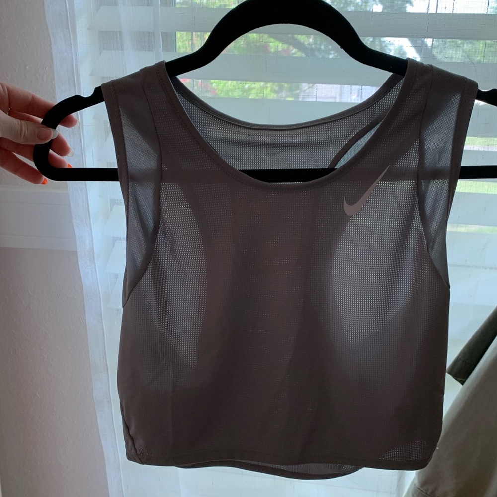 Nike Women's Charcoal Mesh Tank Top